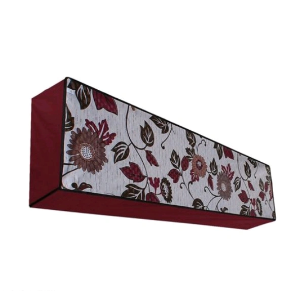 Maroon Color PrintedPVC 2 TON aC Cover For Split - 2 Ton, Maroon, PVC, Pack of1
